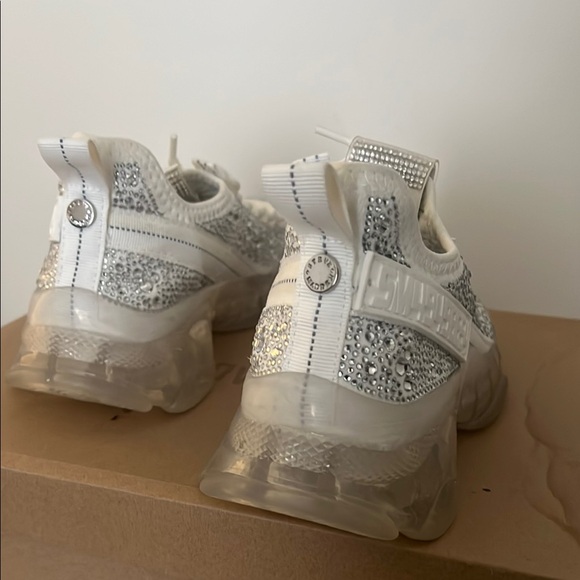 Steve Madden White Crystal Sneakers - Picture 3 of 5